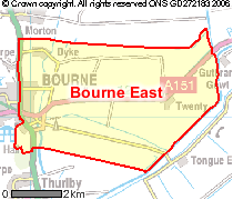 Bourne East map