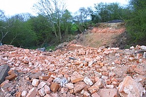 In-filling with salvaged bricks