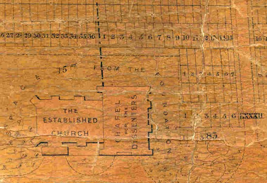 Cemetery layout from 1854
