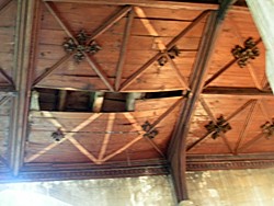 Interior roof damage