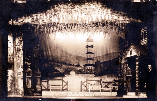 Oriental stage set