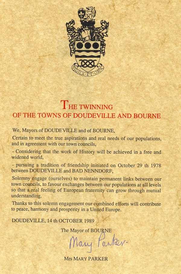 Twinning oath in English