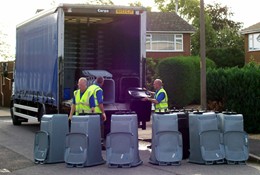 Bin delivery in Stephenson Way