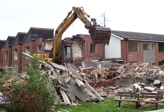 Demolition underway