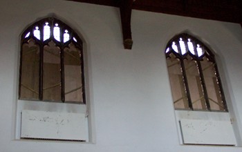 Windows on the north side interior