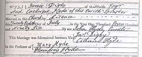 The marriage certificate