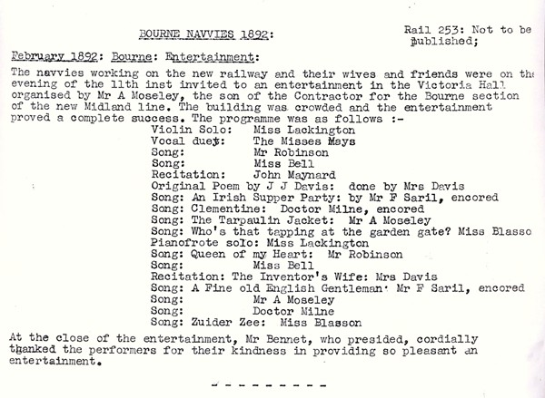 Concert programme from 1892