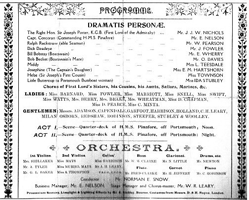 Programme from 1913