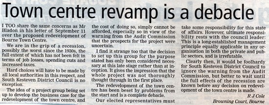 Letter to the editor in 2009