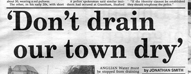 Newspaper headline from 1992