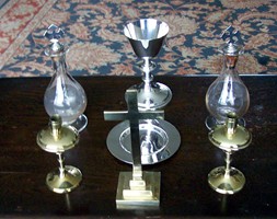 The silver communion set