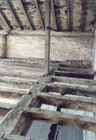 Old timbers used in the mill construction