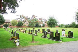 New section of the cemetery