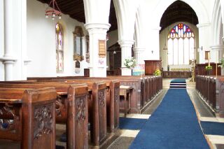 Pews in Edenham village church