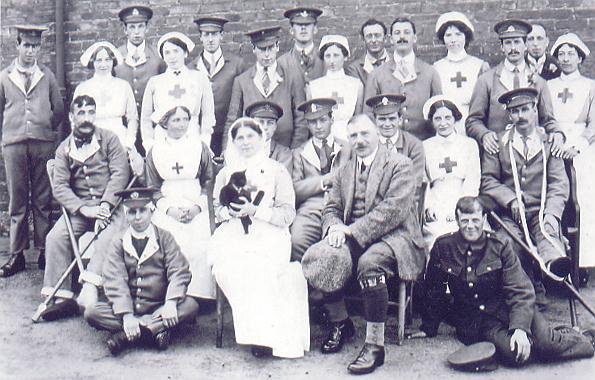 Dr Gilpin with patients and staff