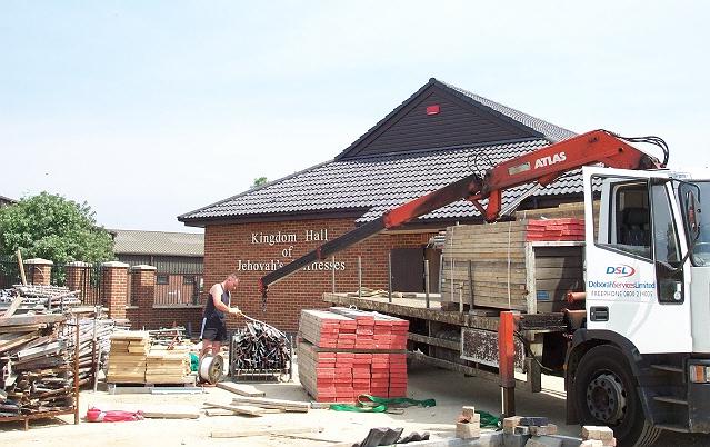 The Kingdom Hall under construction