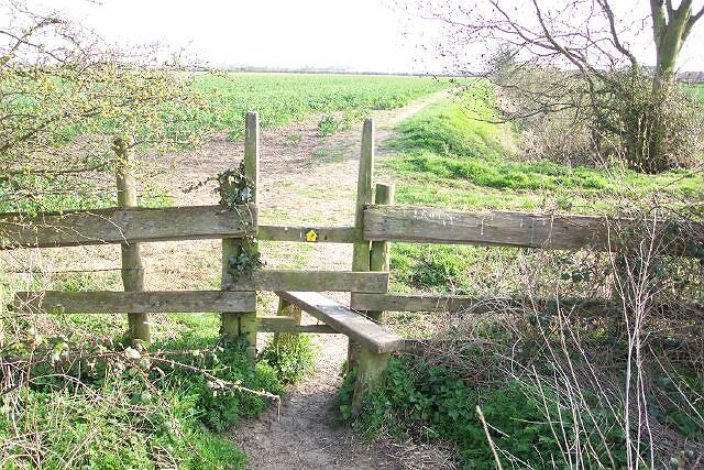 Farm stile in the countryside