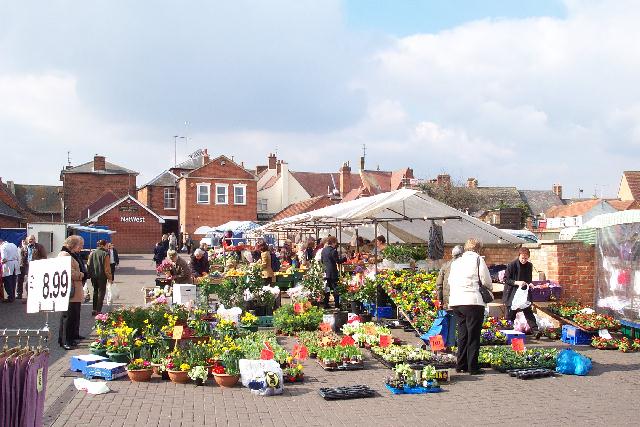 Spring flowers at Bourne Market