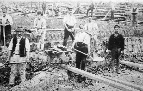 Navvies at work in the 19th century