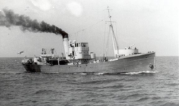 HMS Beryl at sea