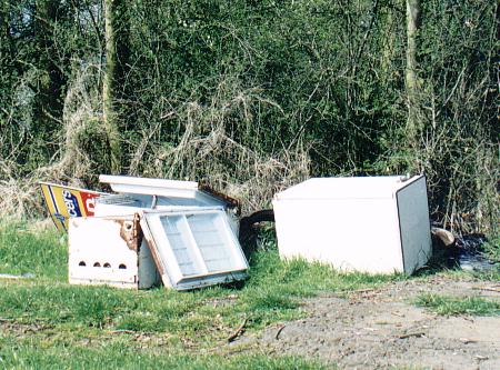 Kitchen appliances dumped near Essendine.