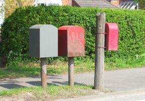 Postal boxes in West Road