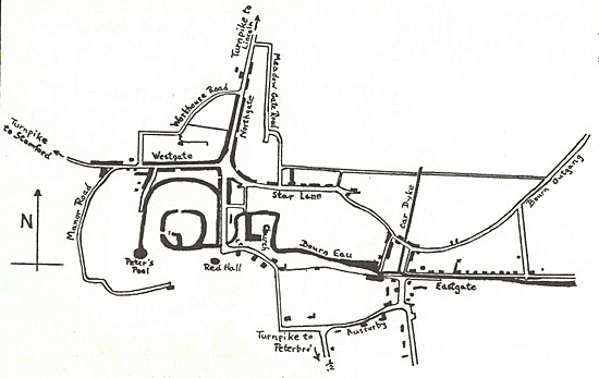Street map from 1825