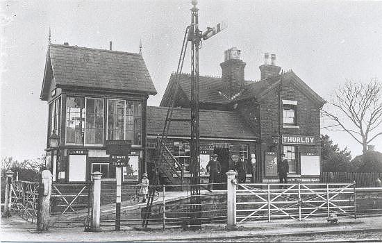 Thurlby railway station in 1925