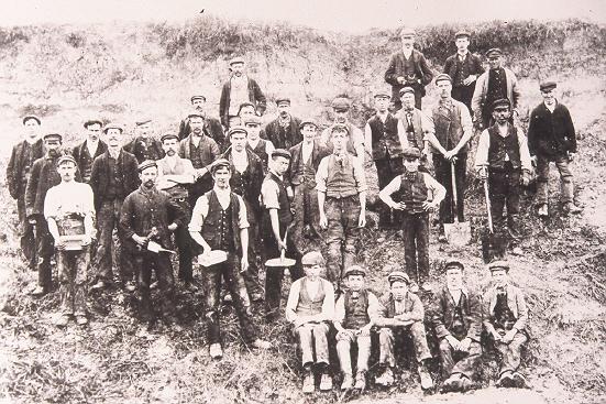 Brick workers circa 1891