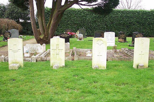 War dead graves in the cemetery