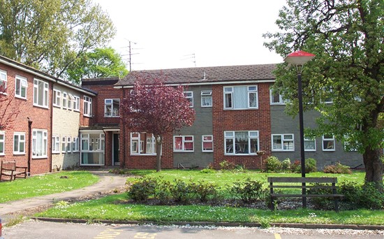 Garden area and main blocks