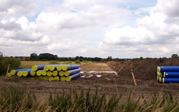 Pipe laying in Meadow Drove