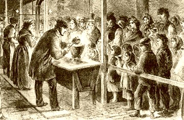 Manchester soup kitchen in 1862